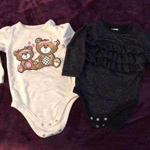 2 Long Sleeve Baby Onsies